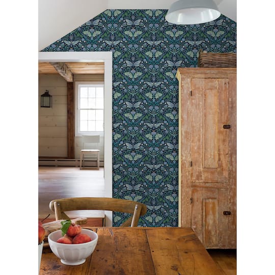 RoomMates Enchanted Forest Damask Peel & Stick Wallpaper